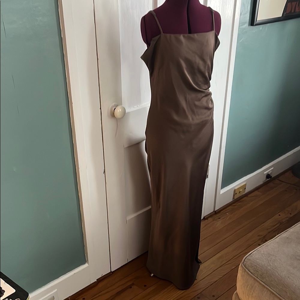 Elegant Brown Maxi Dress